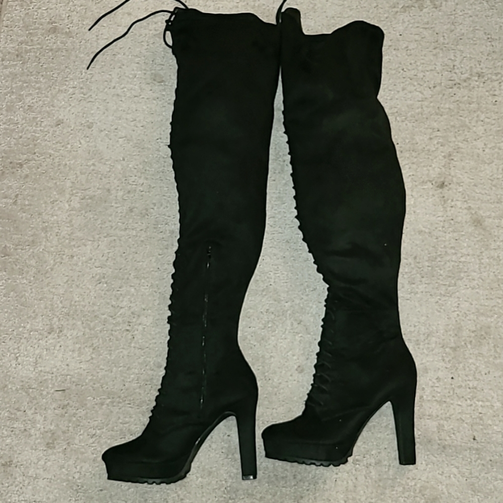 Thigh High Heeled Boots
